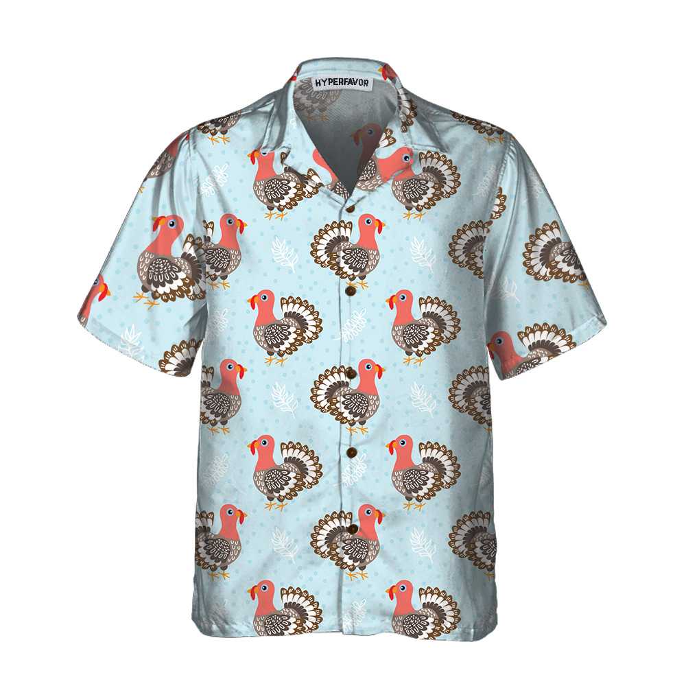 Beautiful Turkey Birds Thanksgiving Hawaiian Shirt, Funny Turkey Gobble Hawaiian Shirt