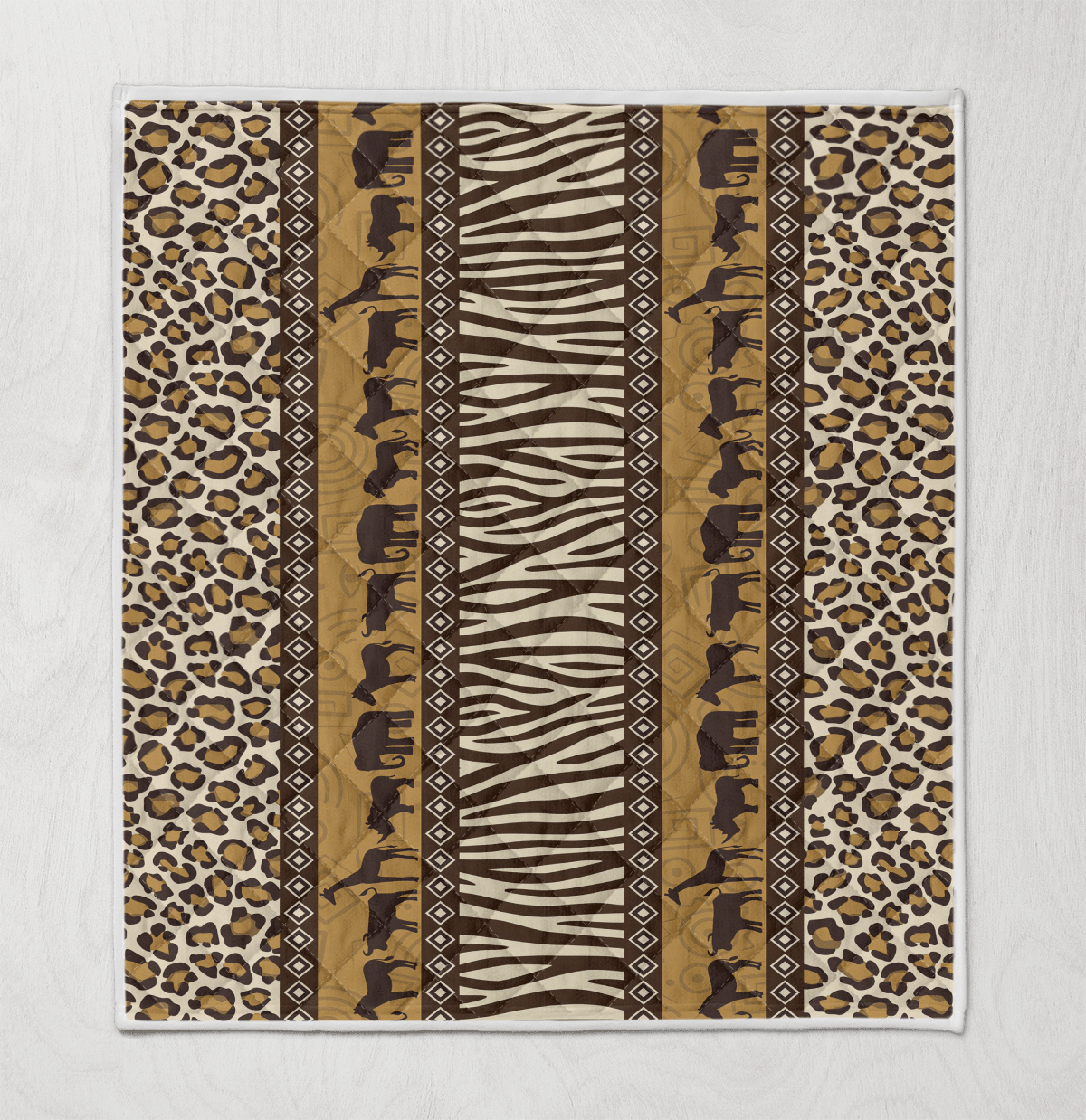 Zebra Leopard Skin Safari CL05110767MDF Quilt Blanket