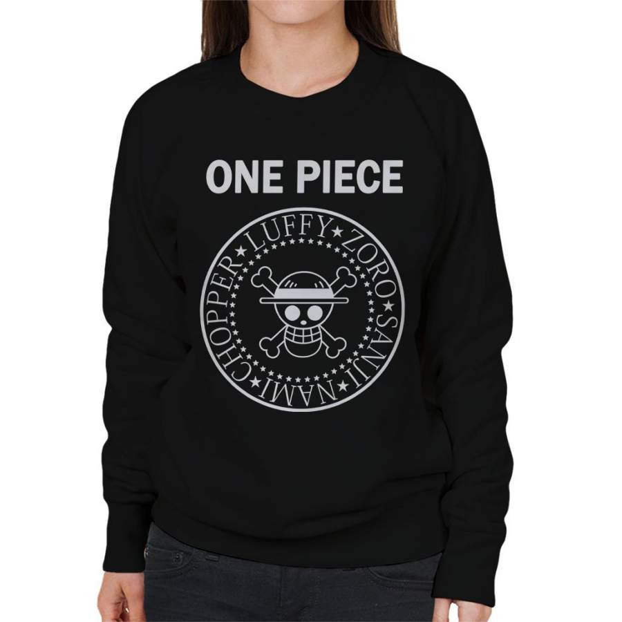 One Piece Ramones Logo Women’s Sweatshirt