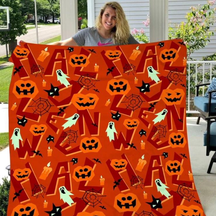 Happy Halloween Gift Fleece Blanket – Quilt Blanket Fleece Blanket, Blanket Sofa Bed, 3D Blanket