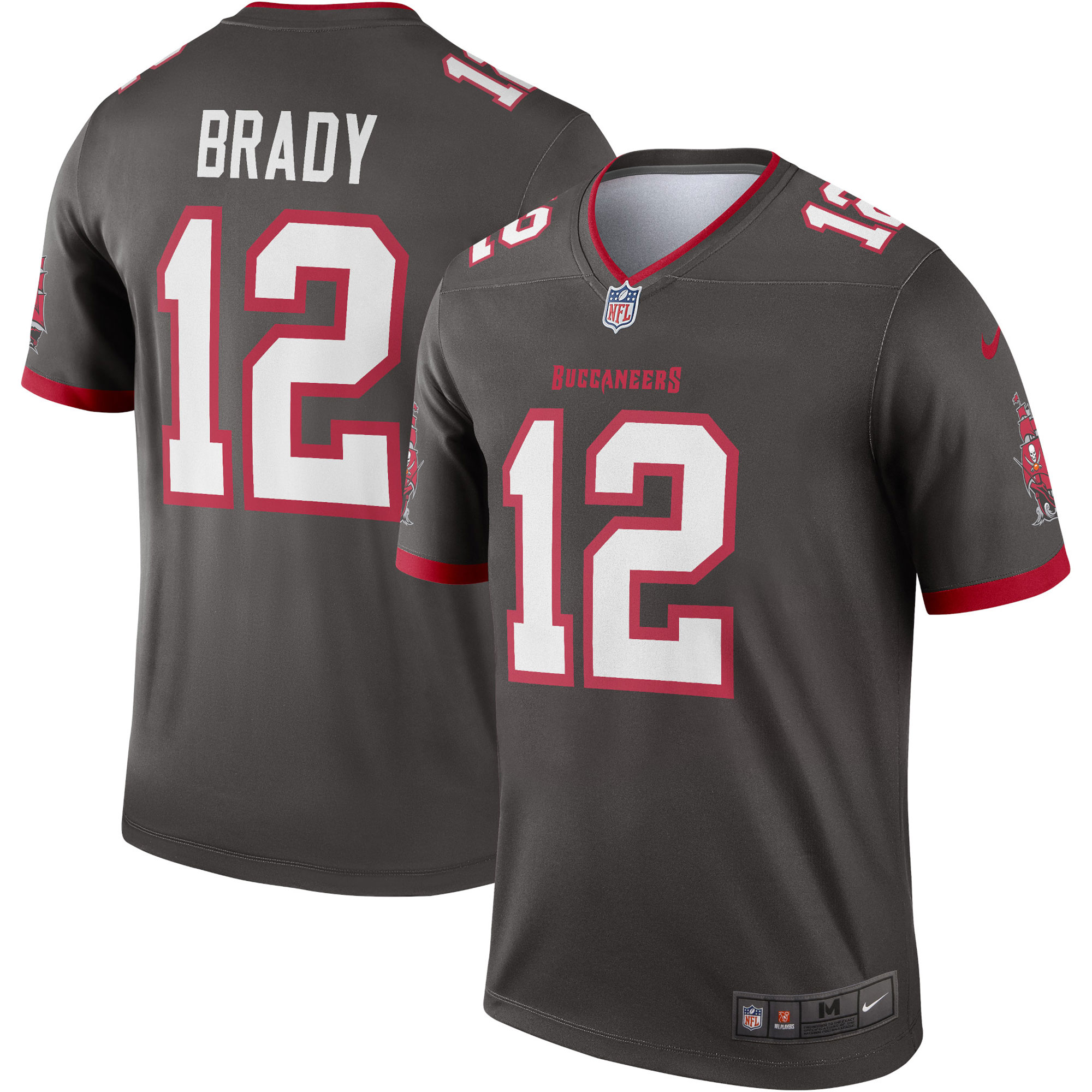 Tom Brady Tampa Bay Buccaneers Alternate Legend Jersey – Pewter