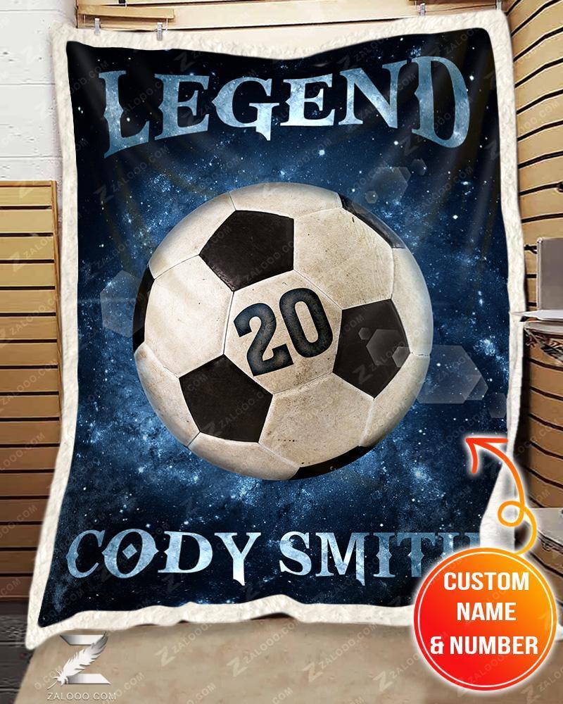 Christmas Gift Custom Fleece Blanket SOCCER Legend