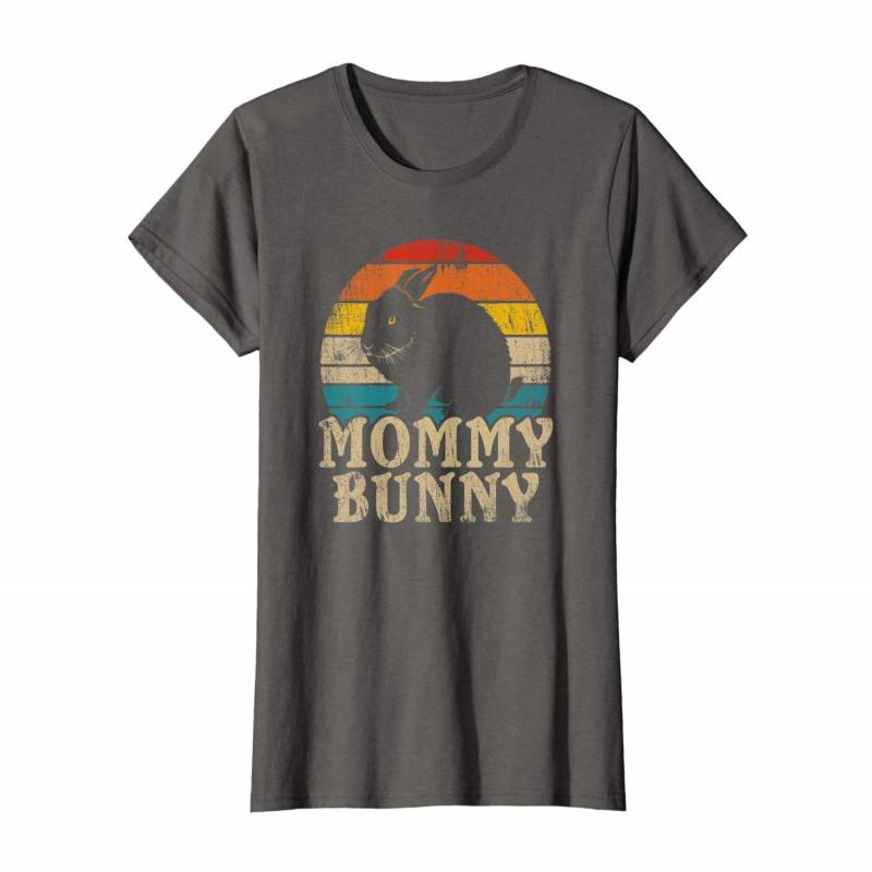 Womens Retro Vintage Mommy Bunny Funny Easter Rabbit Gift For Mom T-shirt