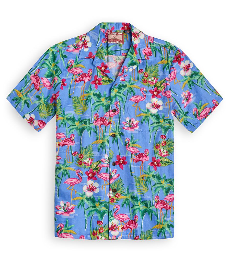 Flamingo Blue High Quality Hawaii Shirt Ha96121