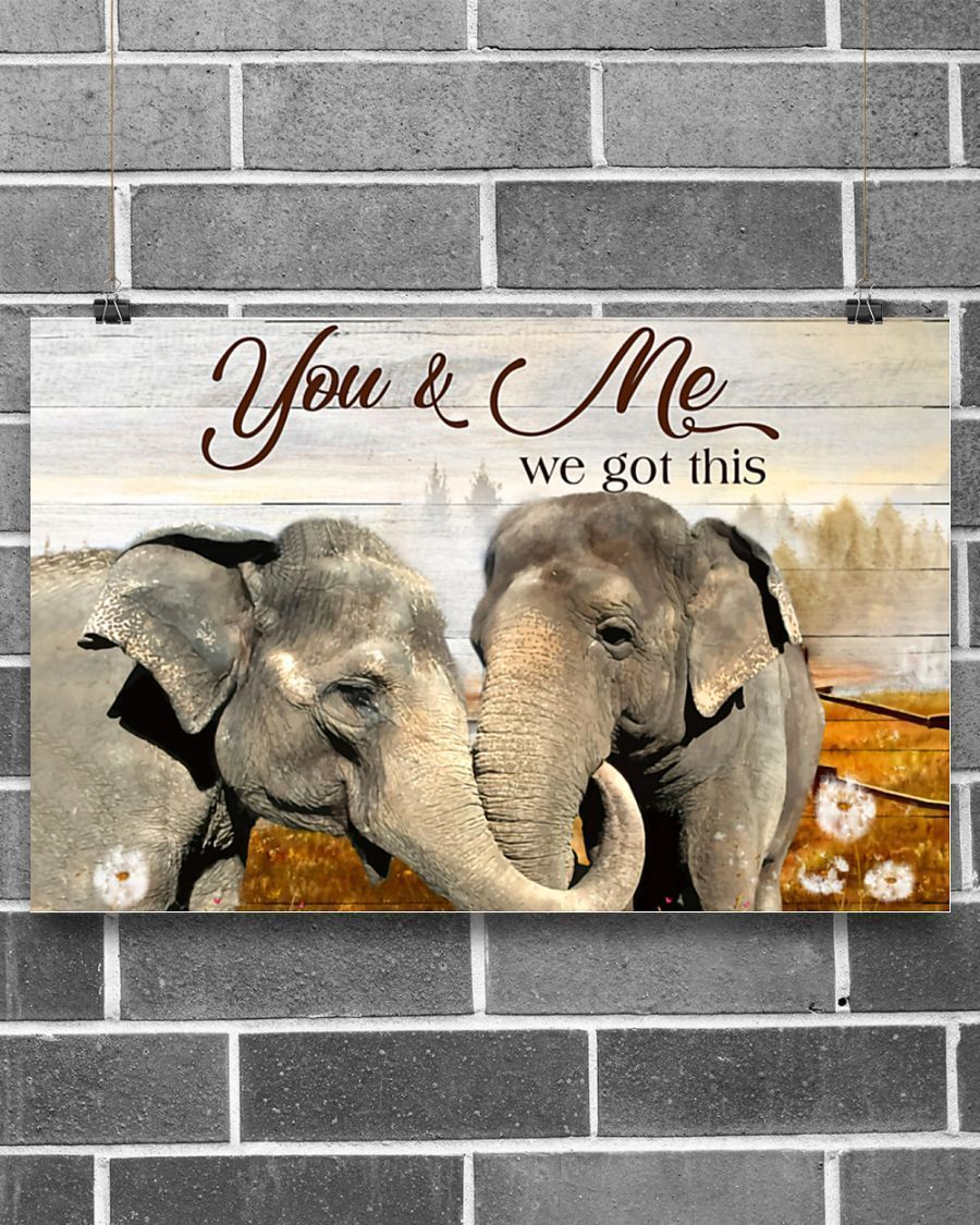 Elephant You And Me We Got This Horizontal Canvas And Poster – Wall Decor Visual Art