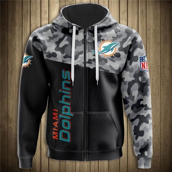 Mens Miami Dolphins Military Hoodies 3D Sweatshirt