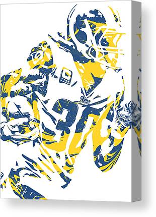 Todd Gurley Los Angeles Rams Pixel Art 23 Joe Hamilton Canvas Print