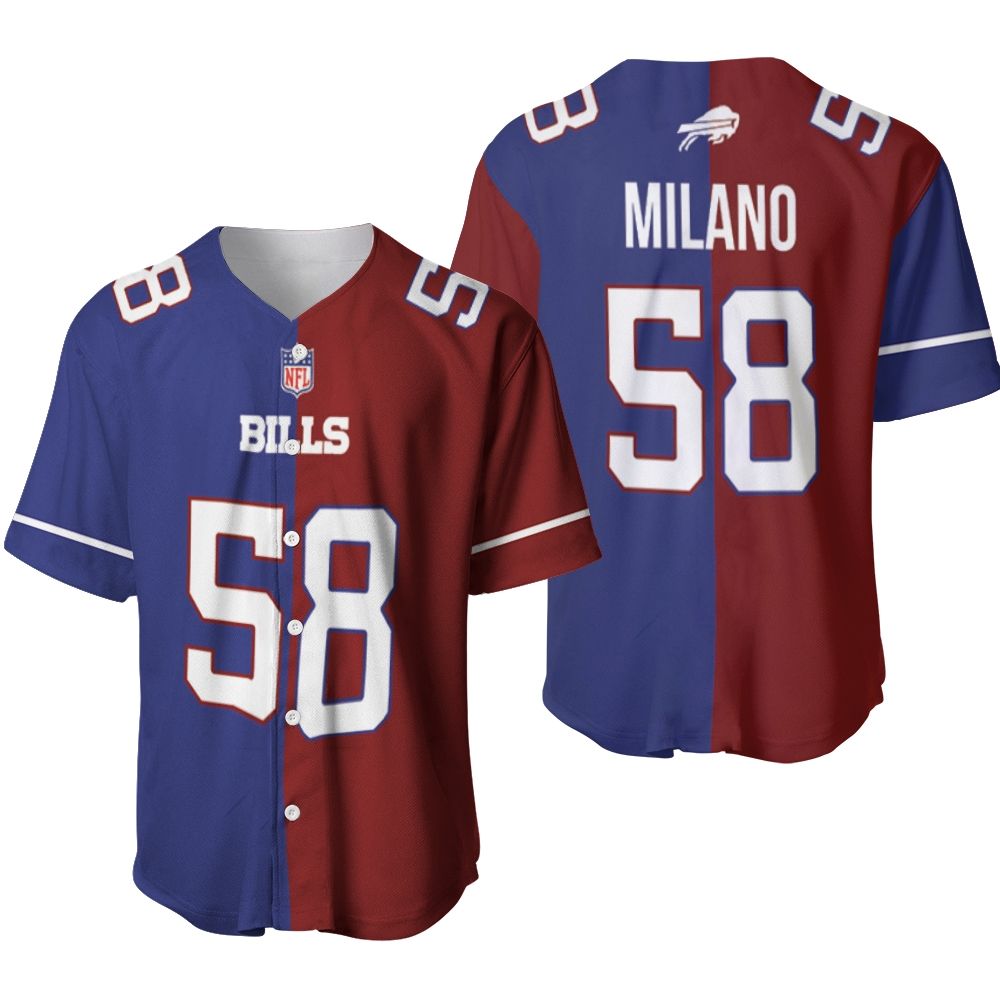 Buffalo Bills Matt Milano #58 Great Player NFL Vapor Limited Royal Red Two Tone Jersey Style Gift For Bills Fans Baseball Jersey