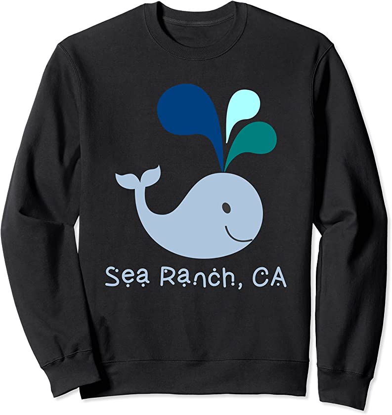 Sea Ranch California Cute Whale Lover Cartoon Sweatshirt