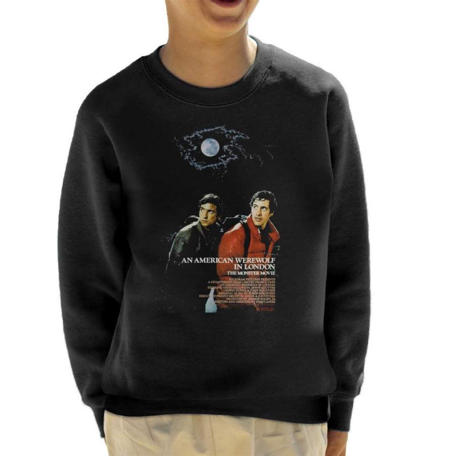 American Werewolf In London Movie Poster Kid’s Sweatshirt