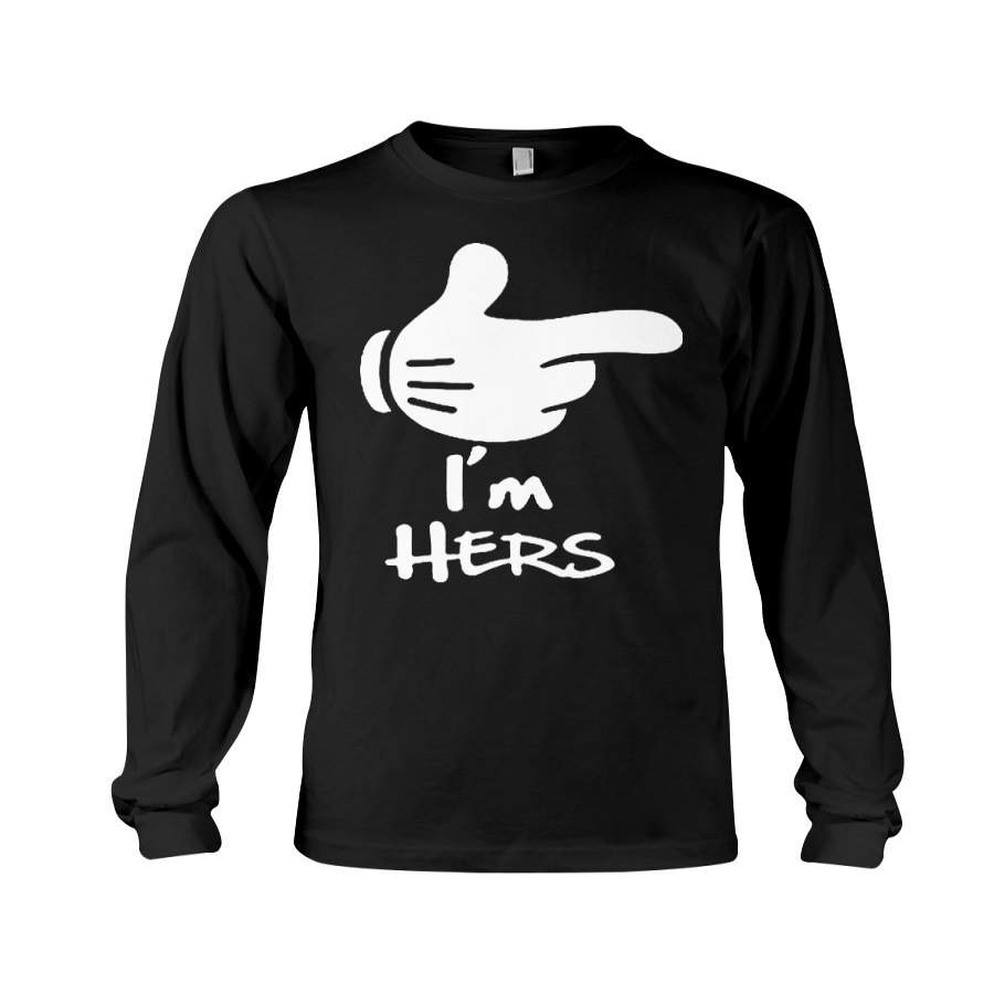 Cute Couple I’m Her He’s Mine Unisex Long Sleeve