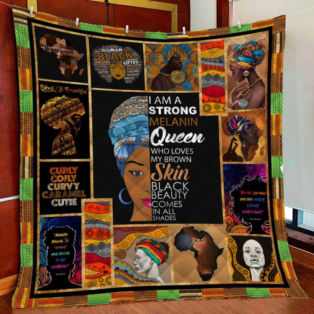 Melanin Queen Fleece Blanket Quilt Blanket