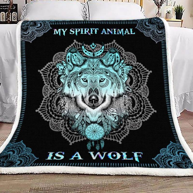 Wolf Is My Spirit Animals NT1401017S Sherpa Fleece Blanket