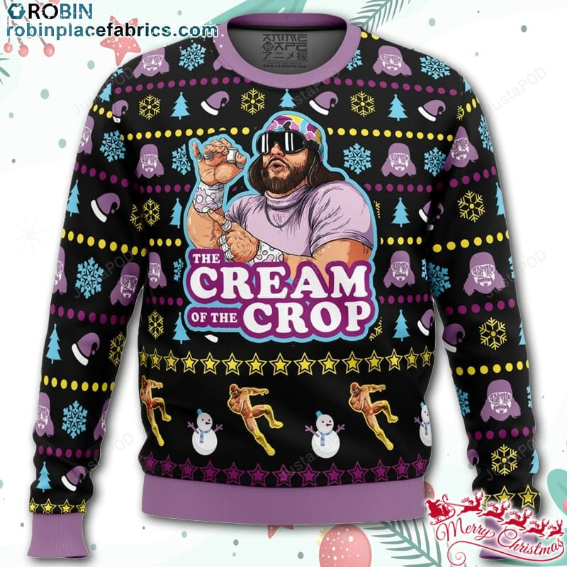 The Cream Of The Crop Macho Man Randy Savage Pro Wrestling Ugly Sweater T-Shirt