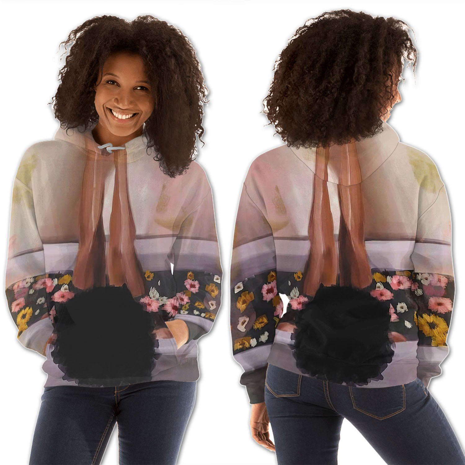 African American Hoodies Cute African American Woman African Print Clothing