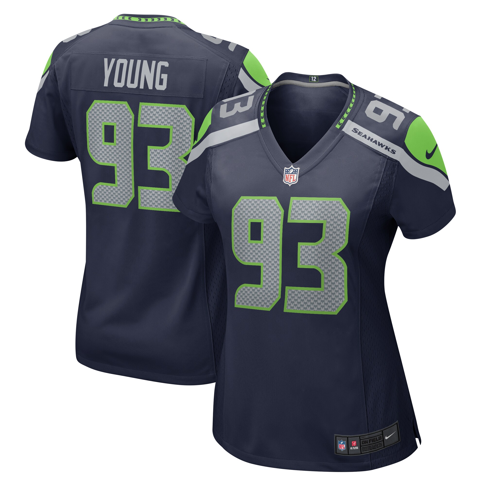 Women’s Seattle Seahawks Cameron Young College Navy  Game Jersey