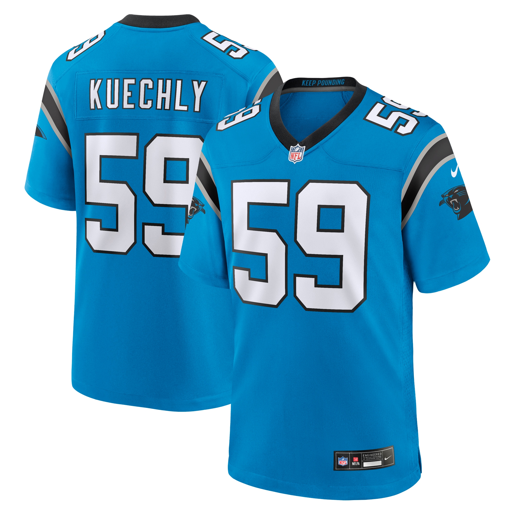 Men’s Carolina Panthers Luke Kuechly Blue Retired Player Game Jersey