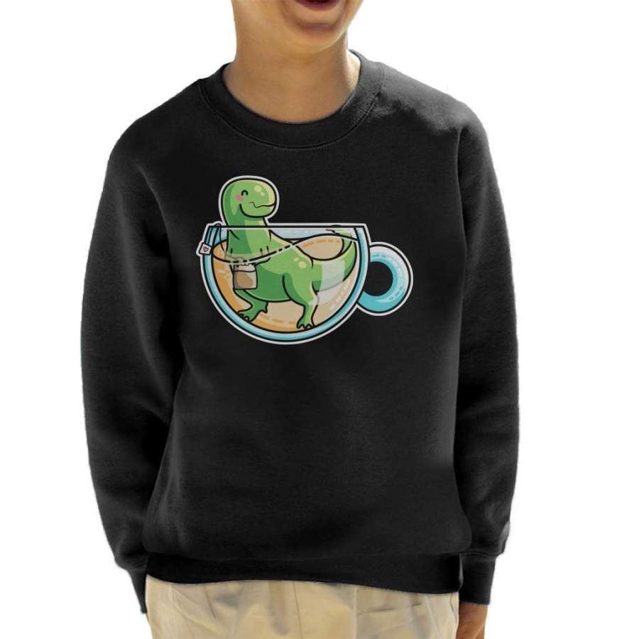 Tea Rex Dinosaur Kid’s Sweatshirt