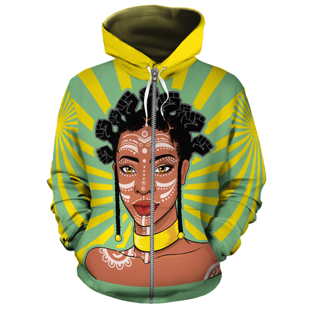 Greek Life Hoodie – Melanin Beauty 2 Zip Hoodie