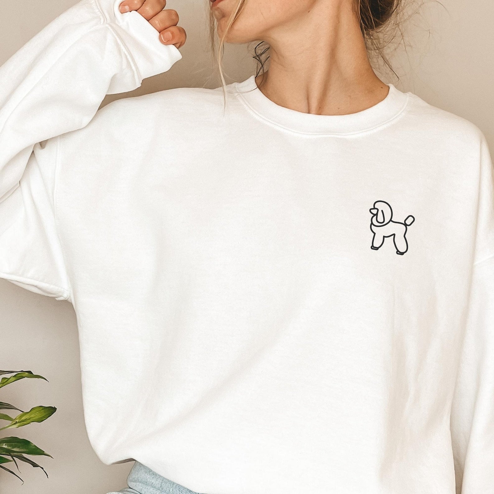 Dog Embroidered Halloween Sweatshirt 2D Crewneck Sweatshirt All Over Print Sweatshirt For Women Sweatshirt For Men Sws3289