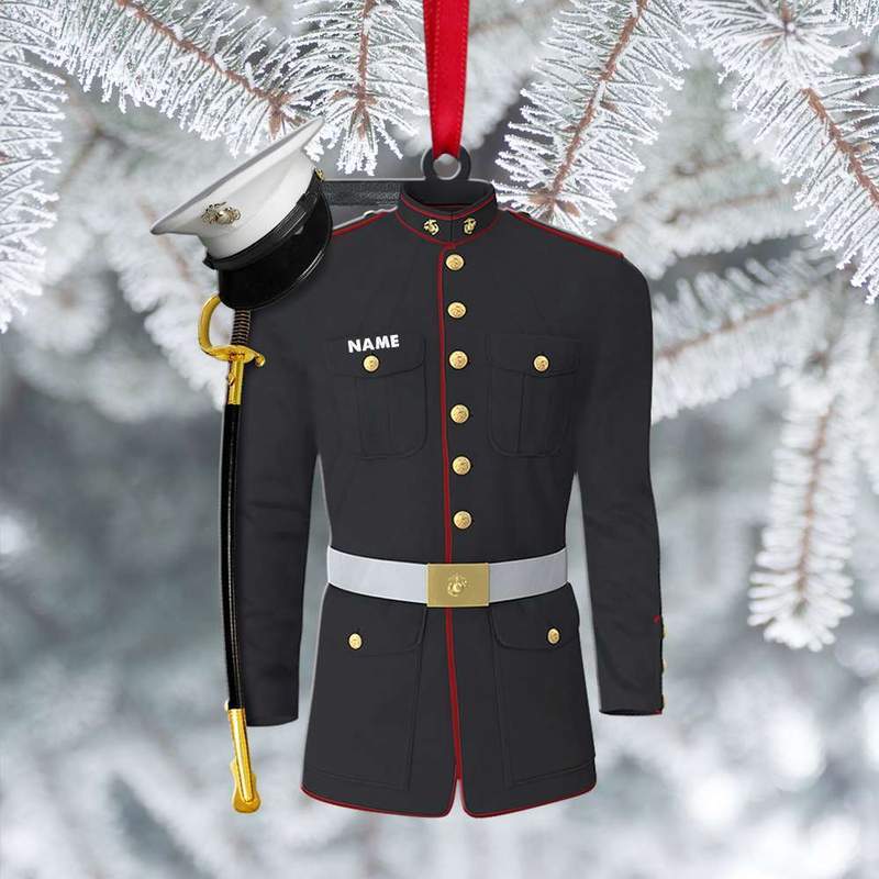 Marine Uniform – Personalized Flat Ornament