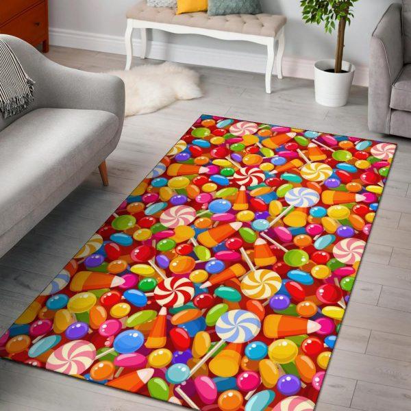 Colorful Candy Pattern Print Home Decor Rectangle Area Rug