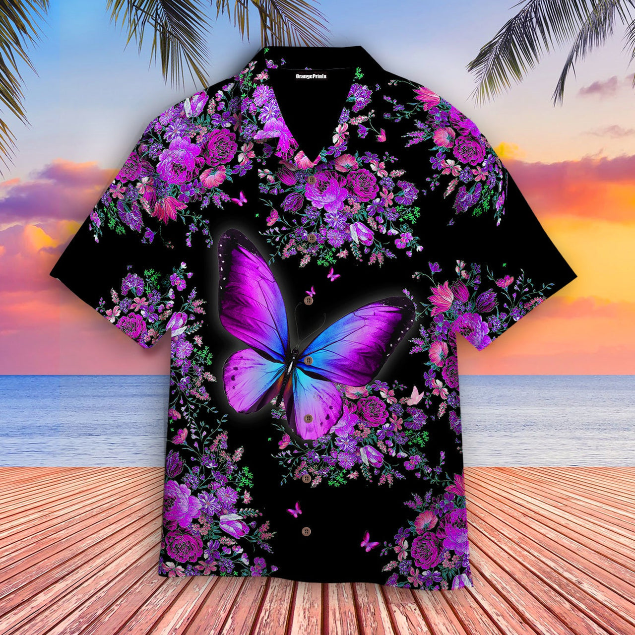 Beautiful Butterfly Aloha Hawaii Shirts For Men Women Ha13503