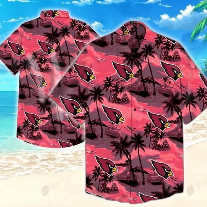 Arizona Cardinals Coconut Tree Hawaii 3D Shirt