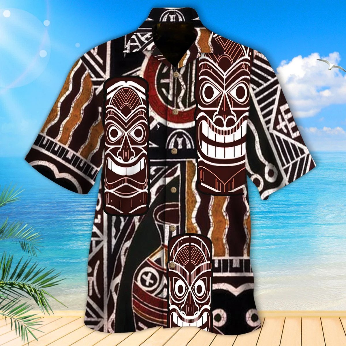 Tiki Hawaii Shirt Unisex Adult Ha94697