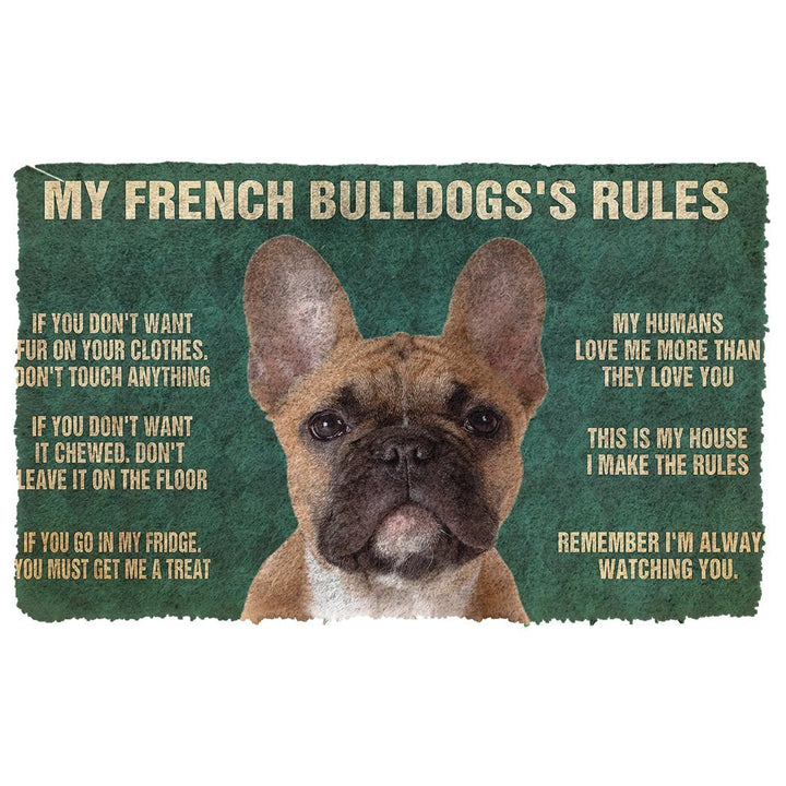 Waybackapparel My French Bulldog’S Rules 3D Doormat