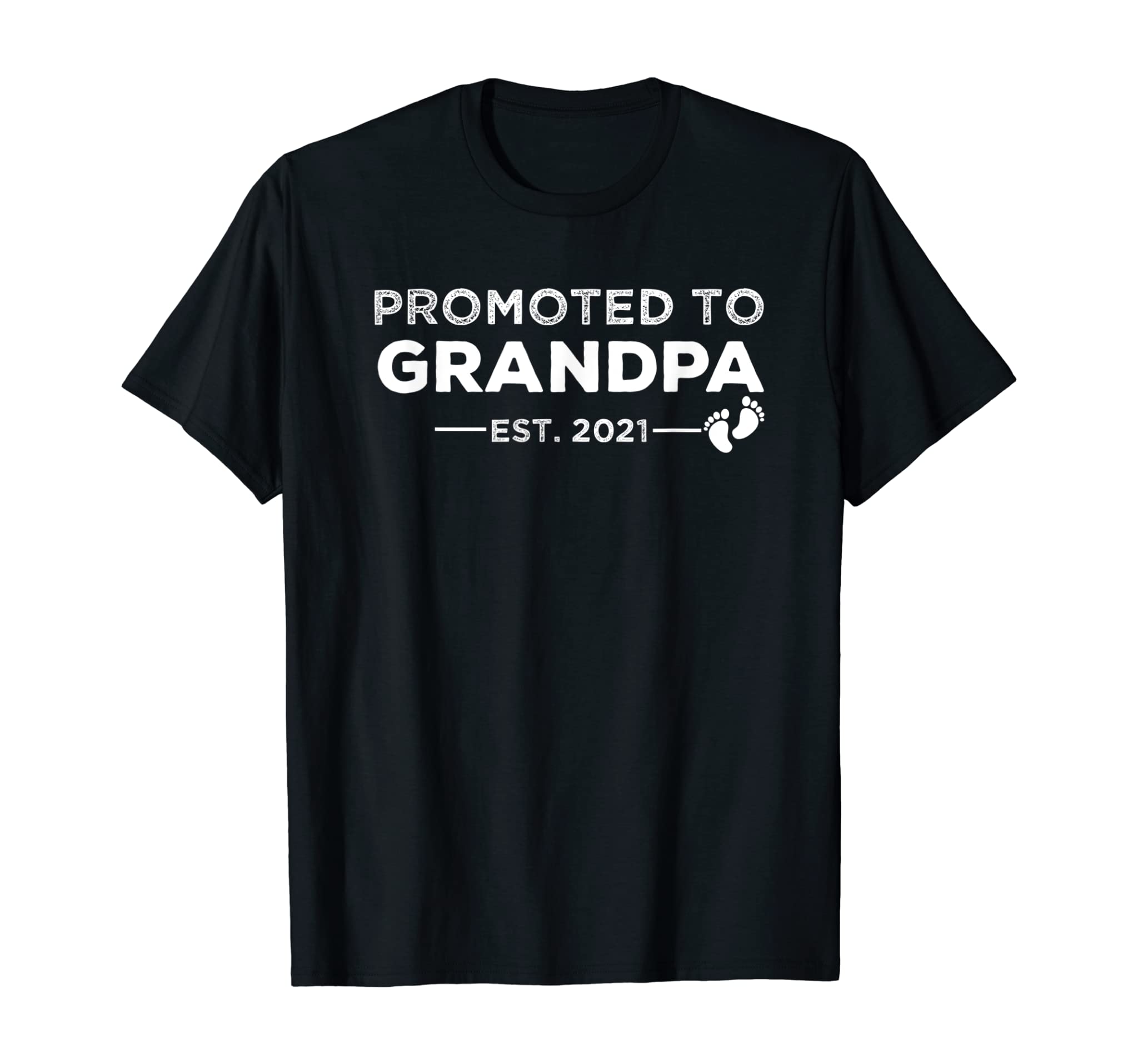 Mens Promoted To Grandpa Est 2021 – New Grandfather T-Shirt