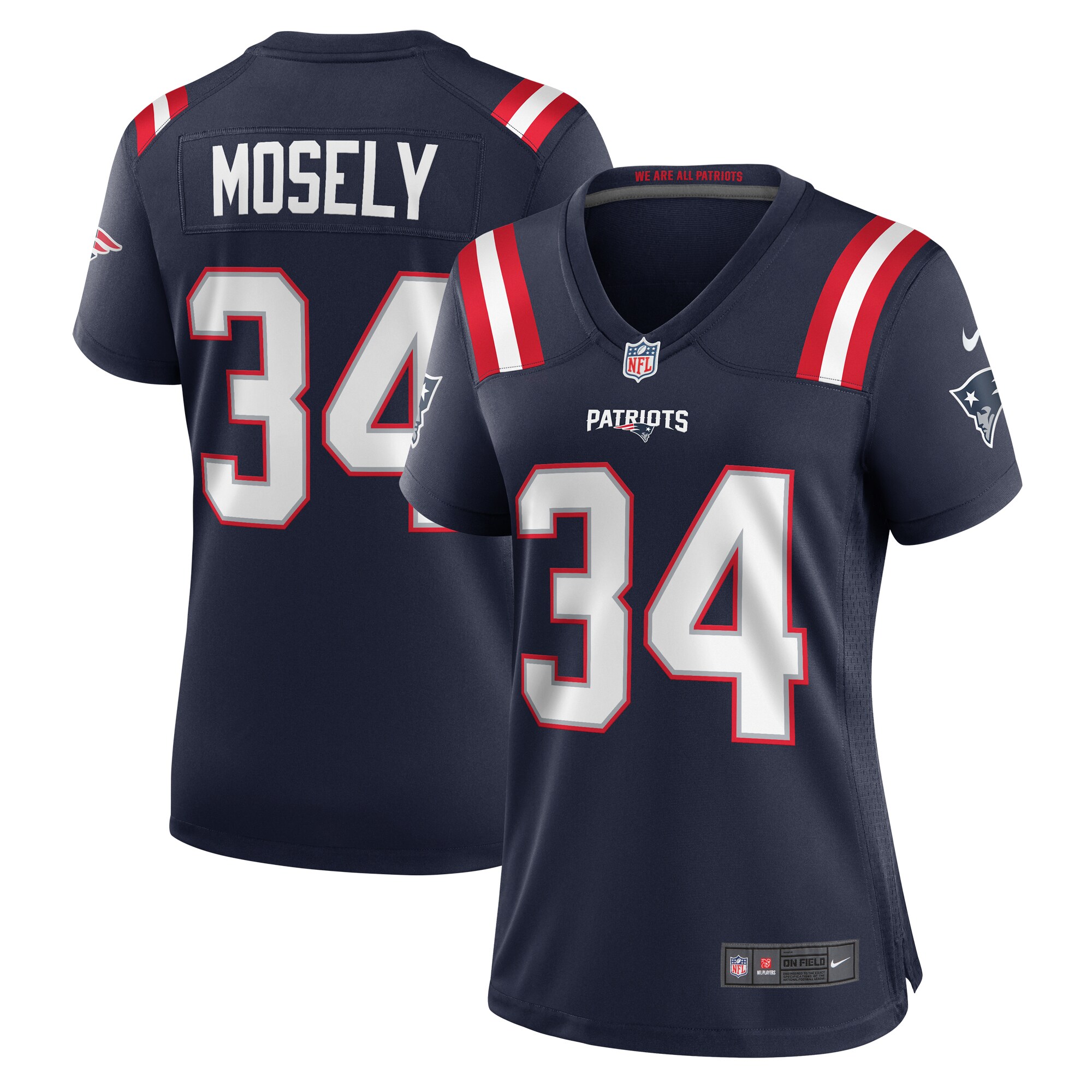 Quandre Mosely New England Patriots Women's Home Game Player Jersey – Navy