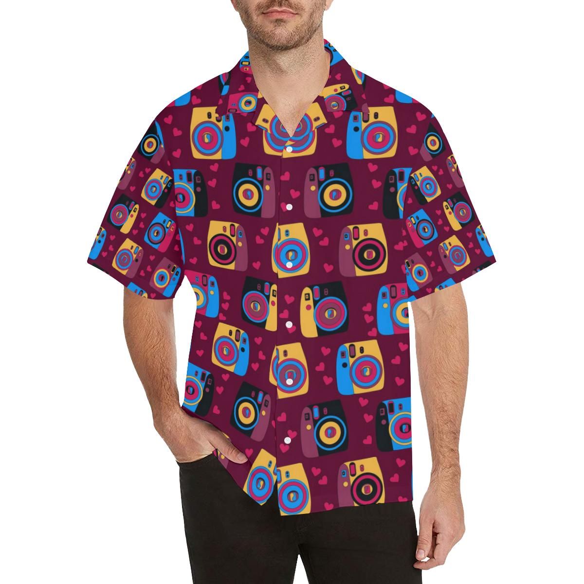 Camera Pattern Print Design 04 All Over Hawaii Shirt Ha52695