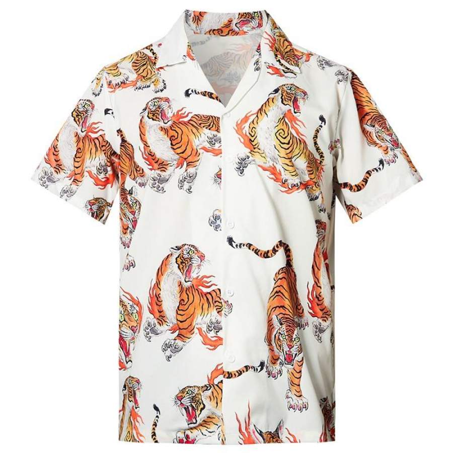 Hawaii Shirts Tiger Printed Ha70523