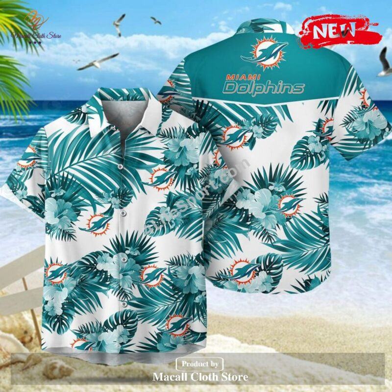 Miami Dolphins Nfl Palm Leaves Hot Summer Collection Hawaiian Shirt