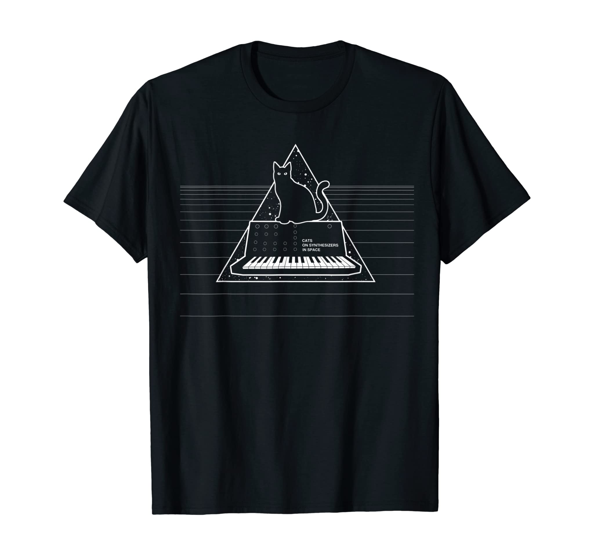 Cats On Synthesizers In Space Black TShirt, Love Cat tee