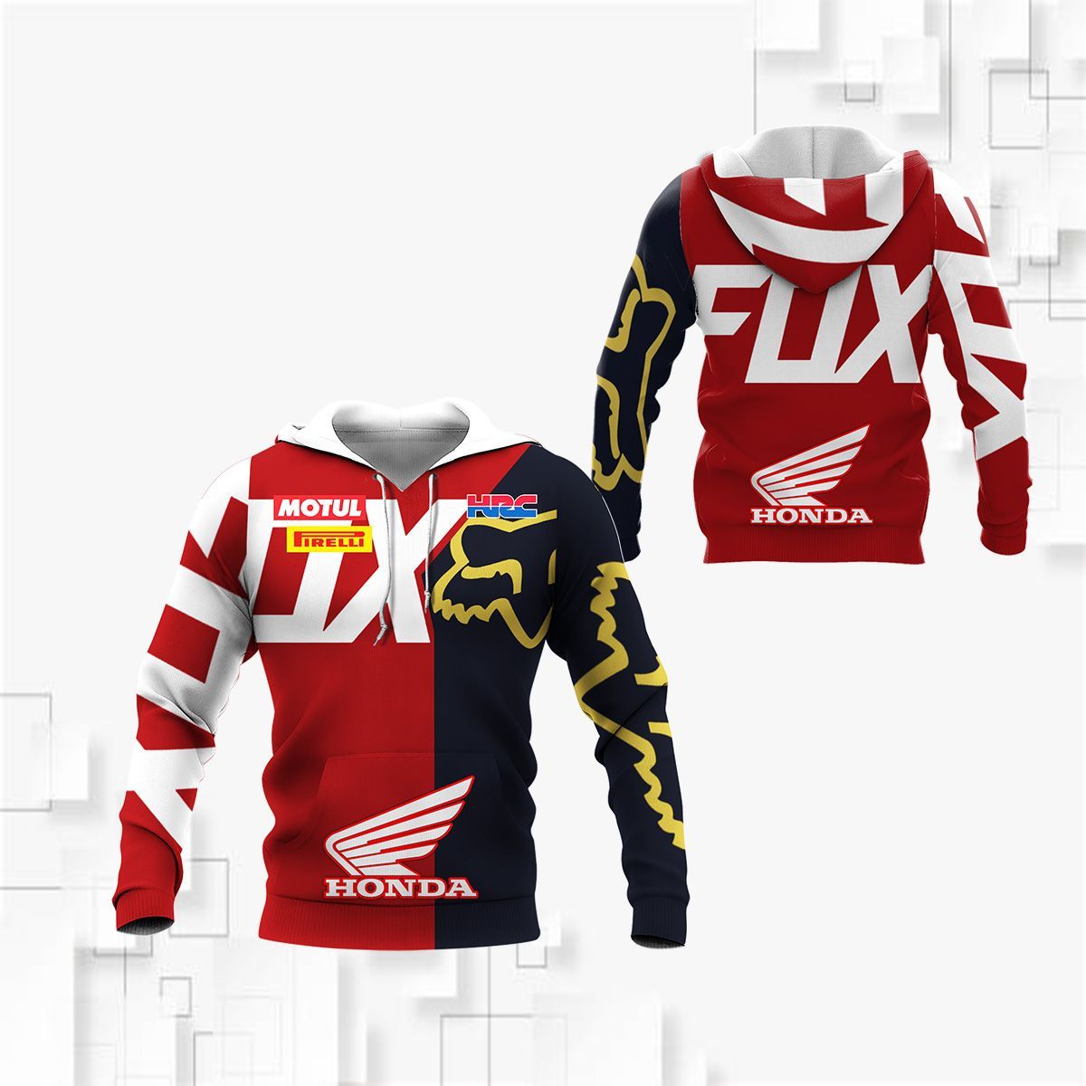 3D All Over Printed Honda Racing TNC-HT Shirts Ver 2 (Red)