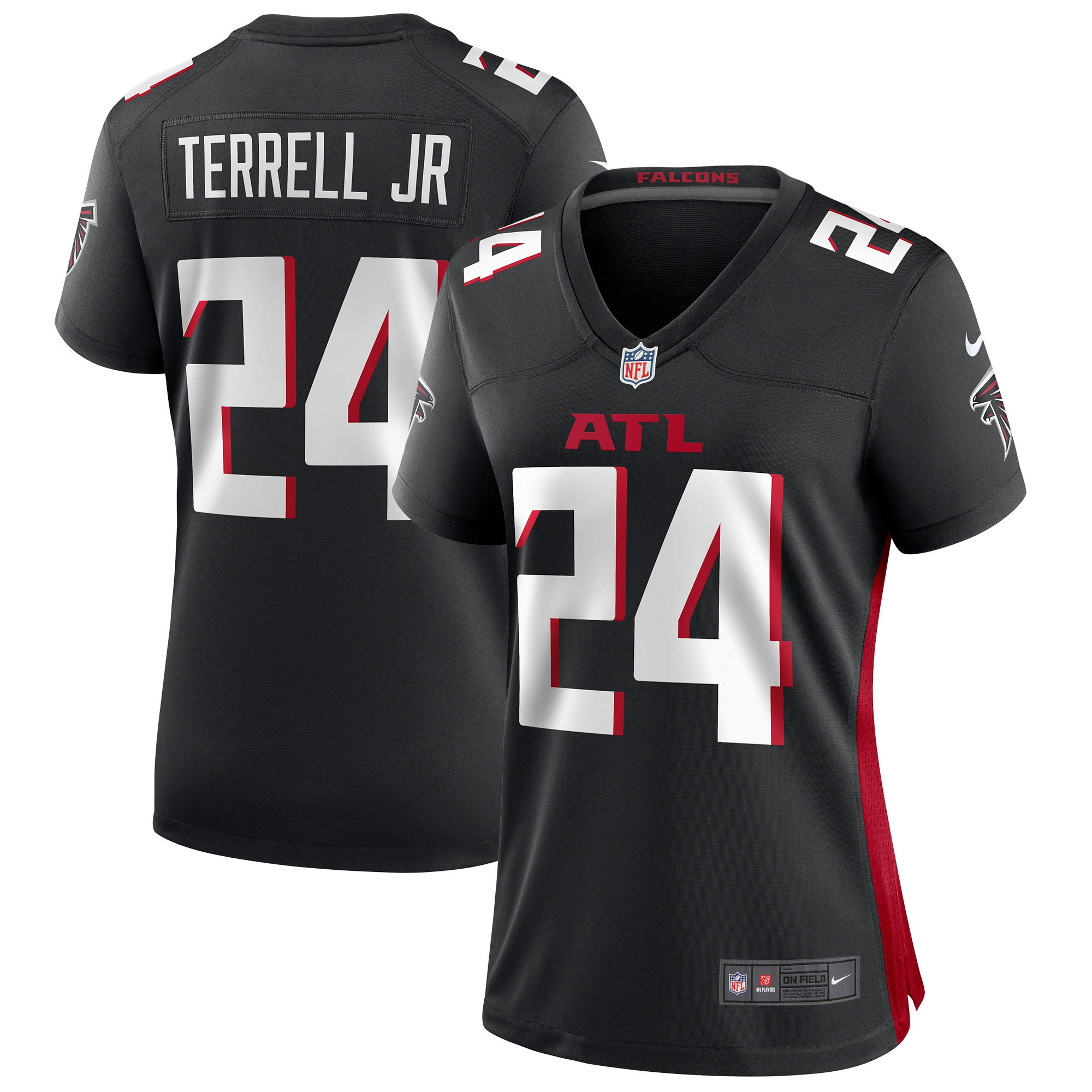 Aj Terrell Jr Atlanta Falcons Womens Game Jersey Black NFL