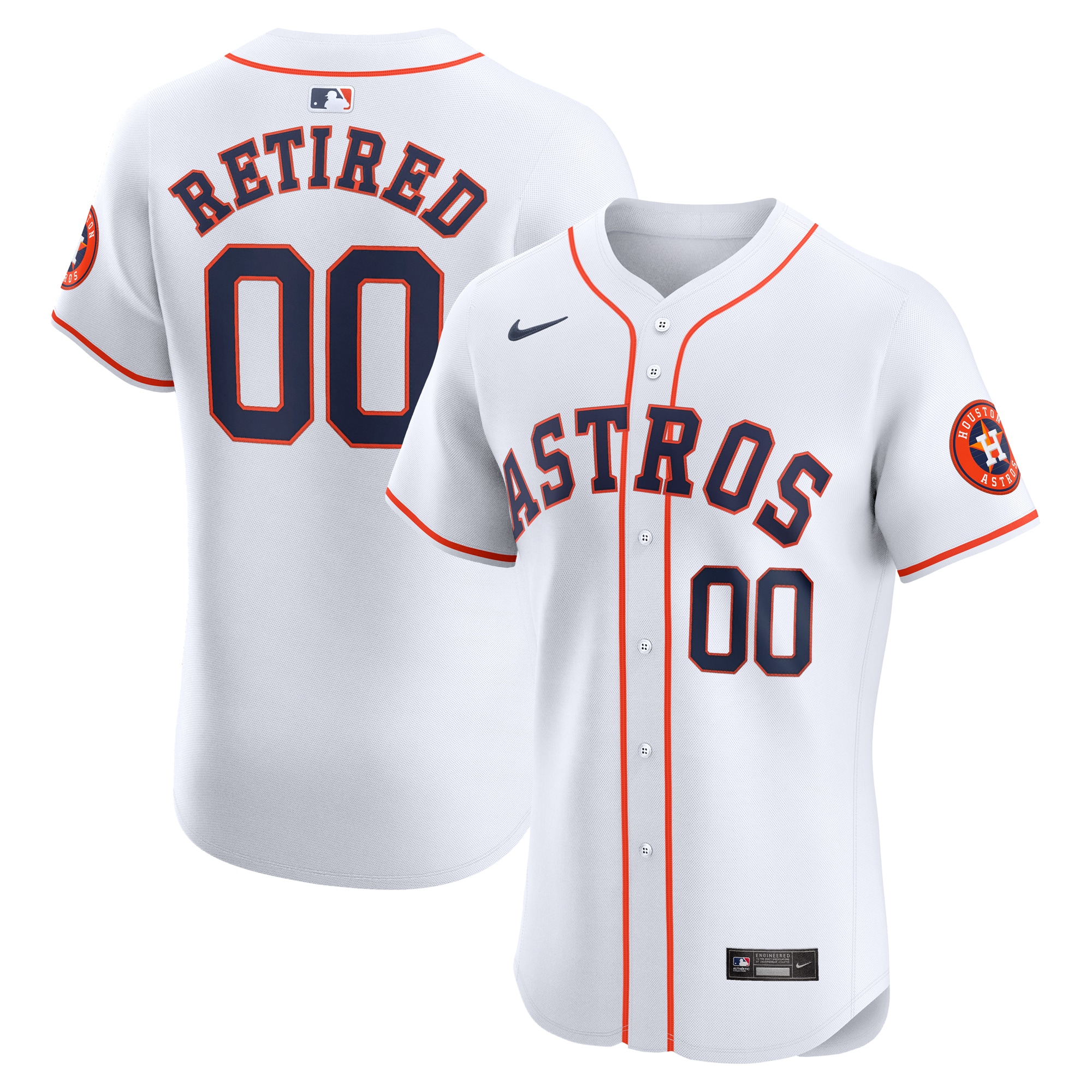 Houston Astros Home Elite Pick-A-Player Retired Roster Jersey – White