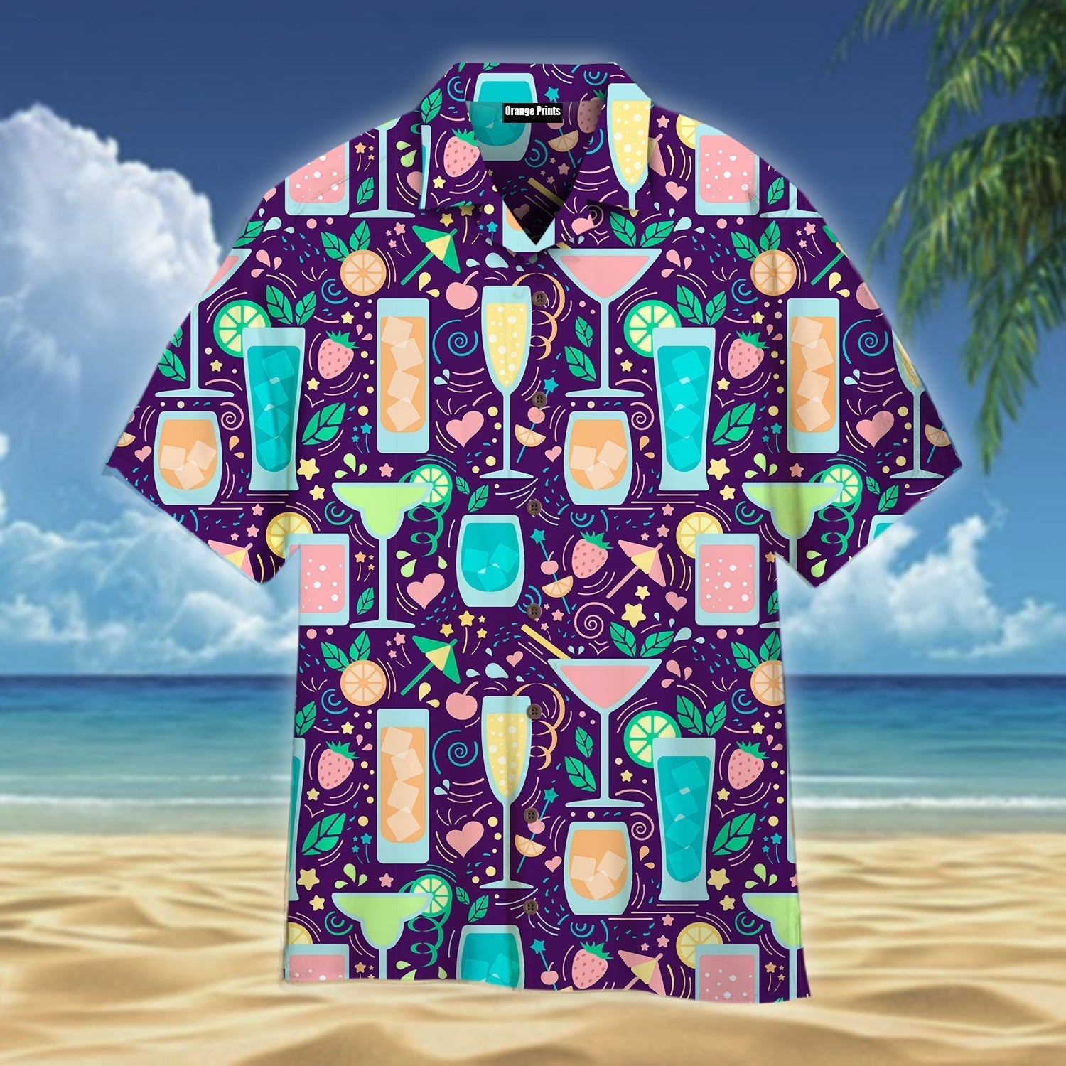 Cocktail Summer Aloha Hawaii Shirts For Men Women Ha60359