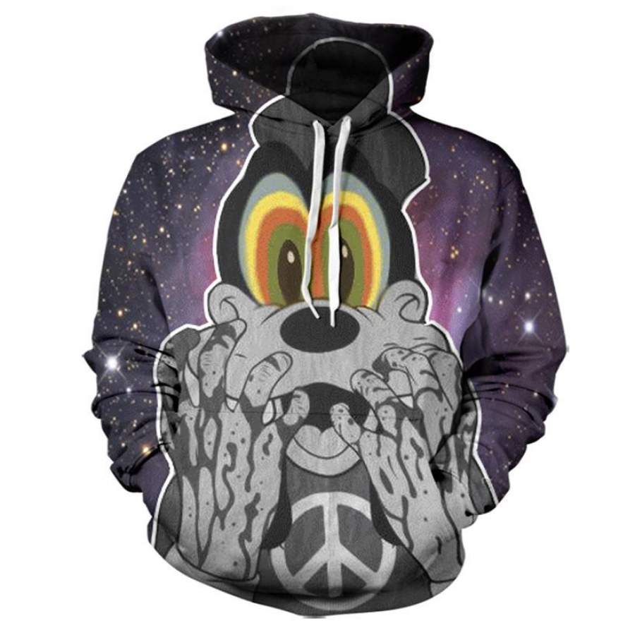 Trippy Goofy In Space Hoodie