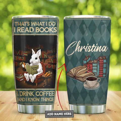 Rabbit Books Personalized Kd2 Stainless Steel Tumbler, Personalized Tumblers, Tumbler Cups, Custom Tumblers