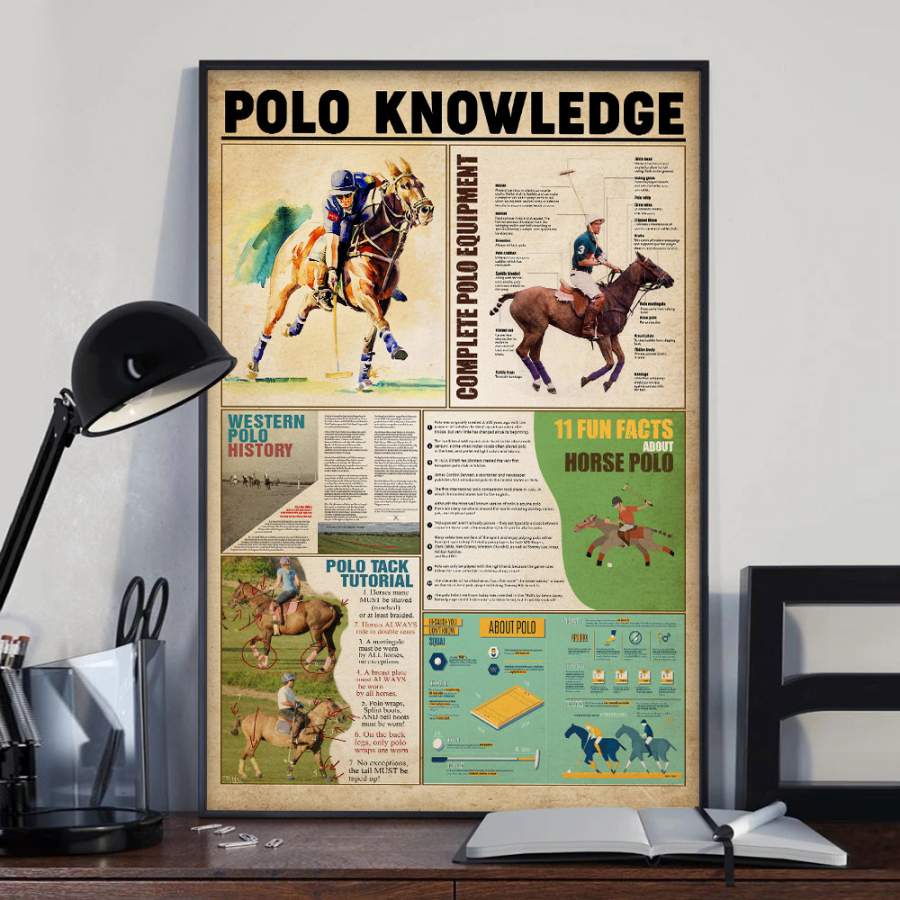 Wozoro Unframed Poster Polo Knowledge Size 11×17, 16×24, 24×36 inch