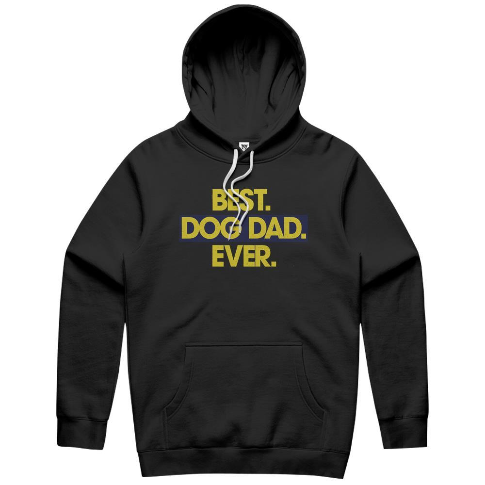 Mens Cool Best Dog Dad Ever Funny Fathers Day Hilarious Graphic Puppy Tee Guy Hoodie