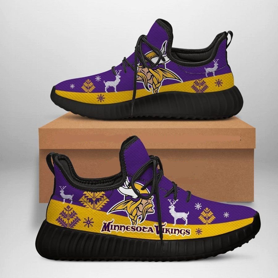 Minnesota Vikings 4 Shoes Black Shoes Fan Gift Idea Runni