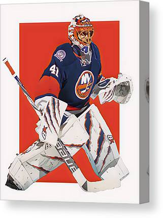 Jaroslav Halak New York Islanders Oil Art Joe Hamilton Canvas Print