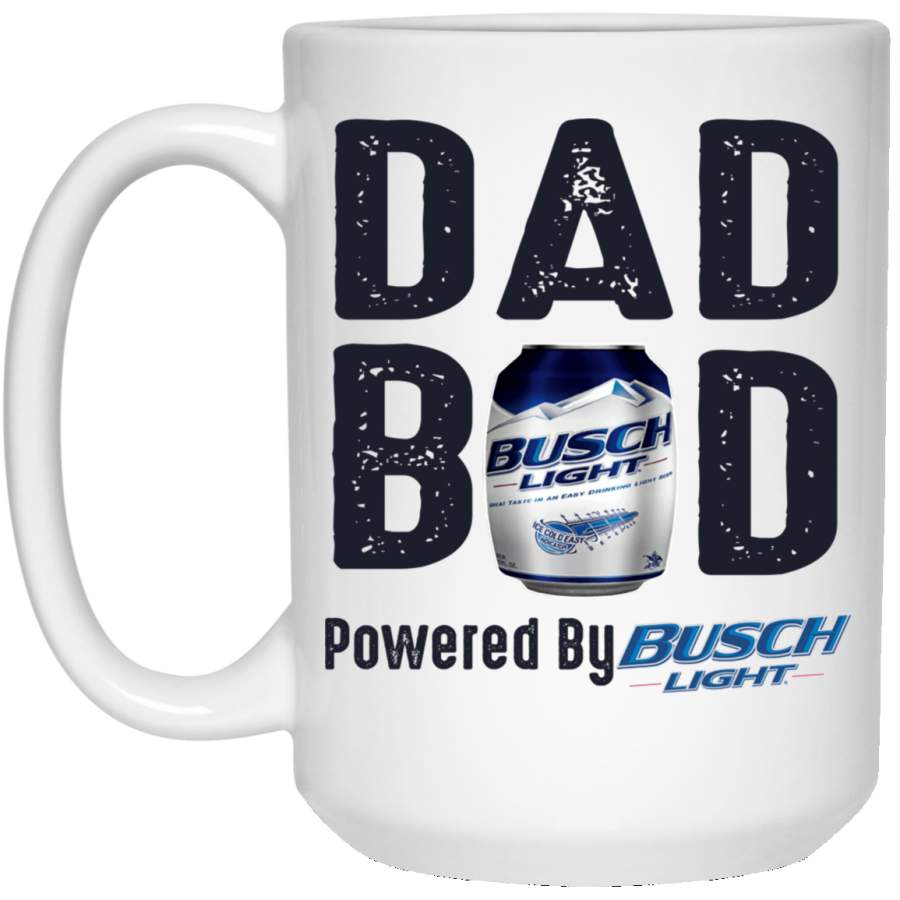 Mummy Tee Dad BOD Powered by Busch Light white White Big Mug