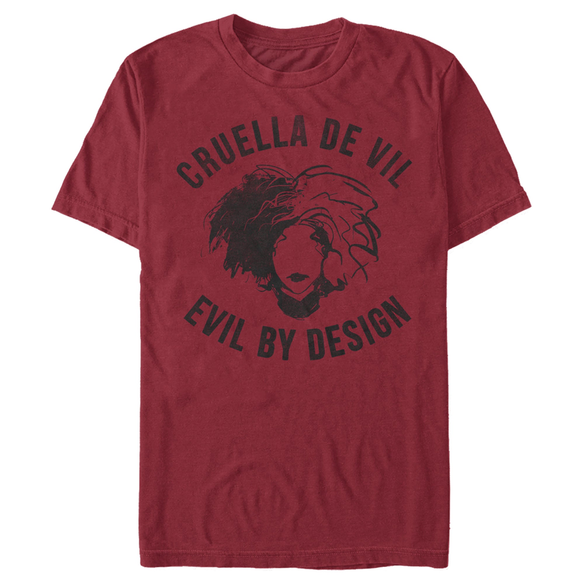 Cruella Men’S Evil By Design Sketch  T-Shirt