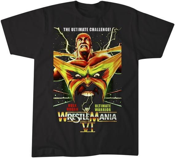 Vintage Style Wwf Wwe Wrestling Wrestlemania 6 Hulk Hogan Ultimate Warrior Retro Shirt