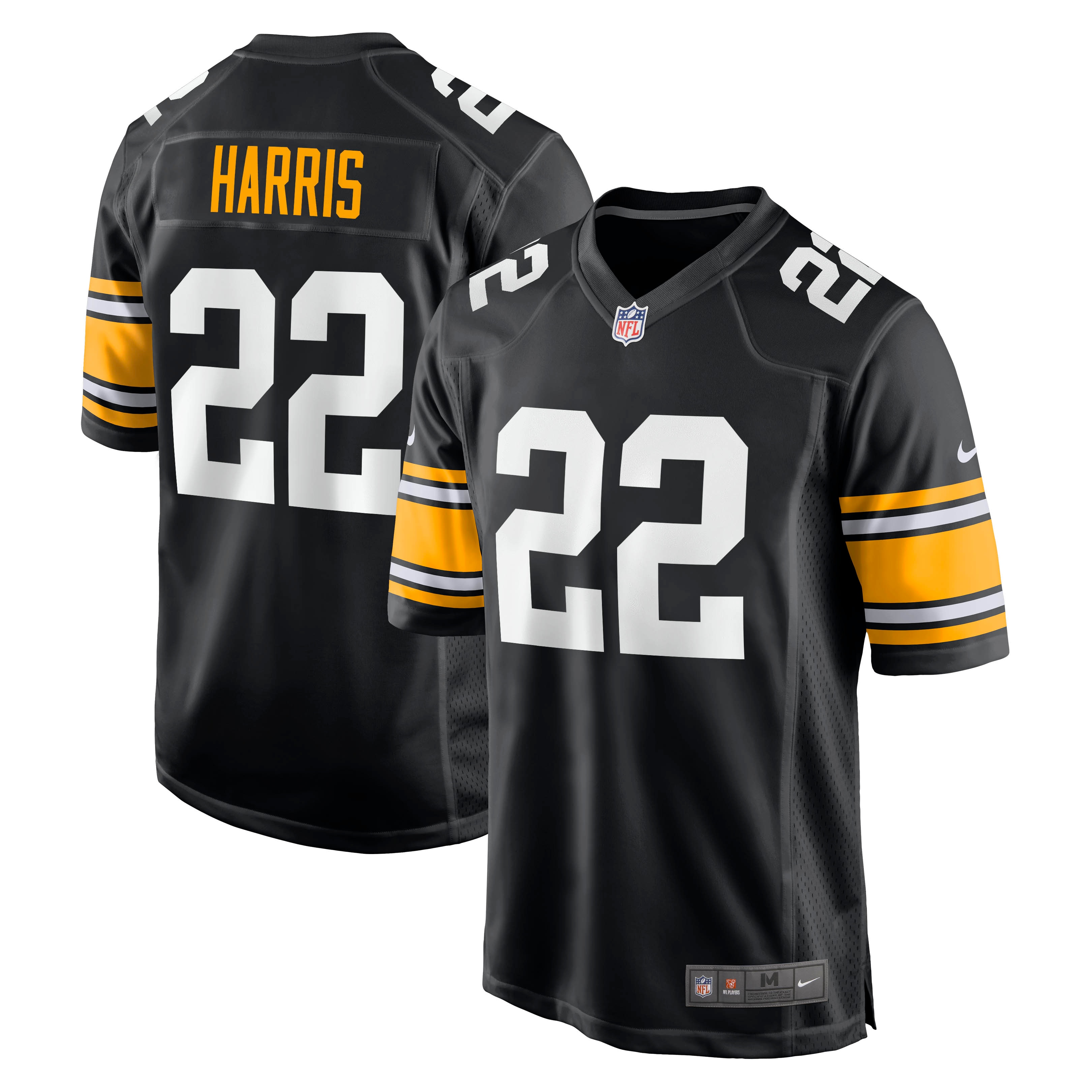 Men’s Pittsburgh Steelers Najee Harris Black Game Player Jersey